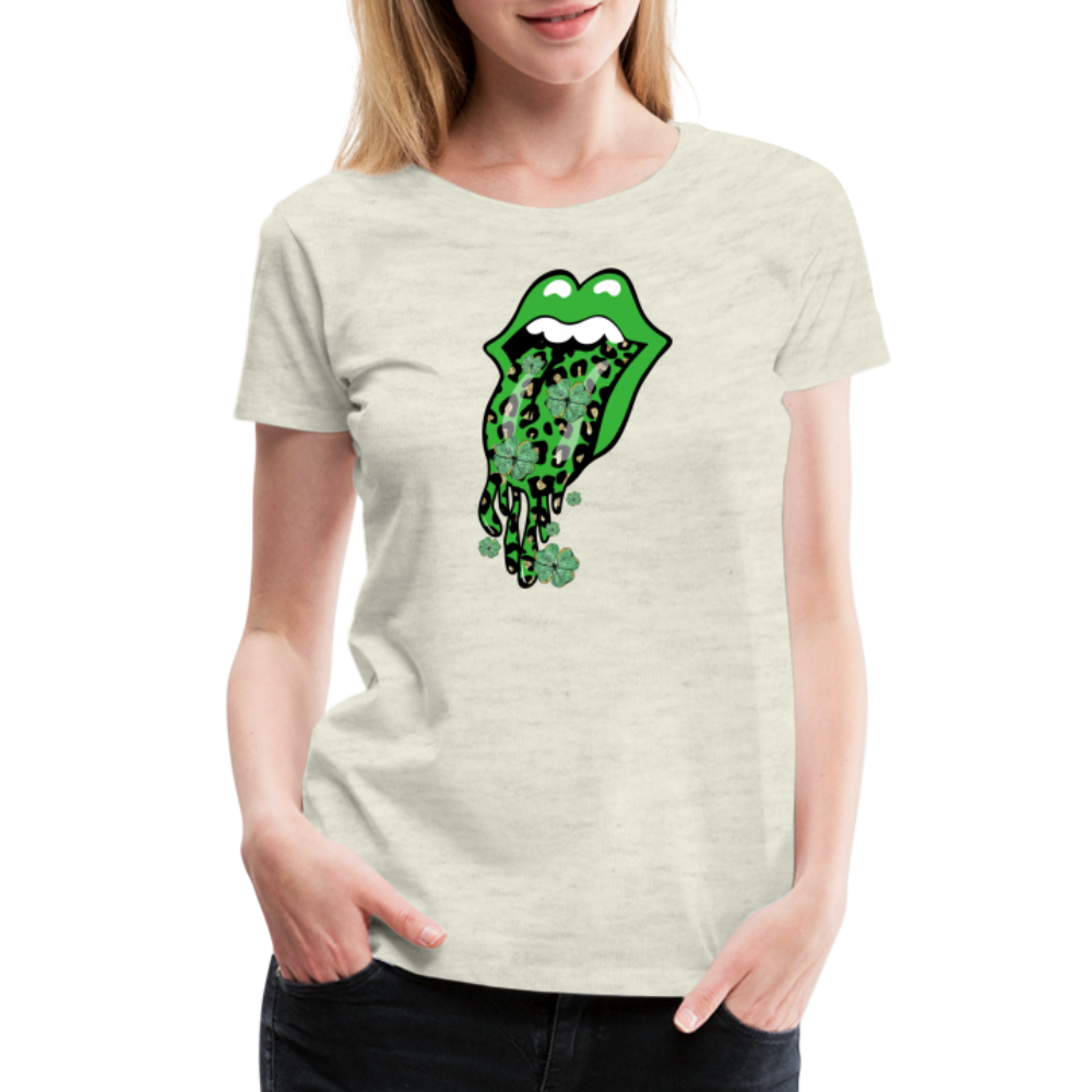 Mouth Full O' Luck - Women’s Premium T-Shirt - heather oatmeal