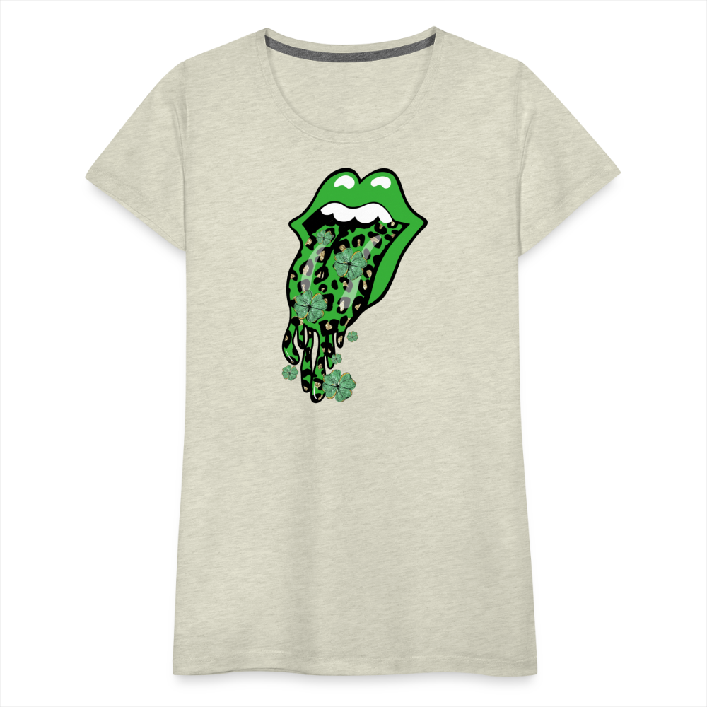 Mouth Full O' Luck - Women’s Premium T-Shirt - heather oatmeal