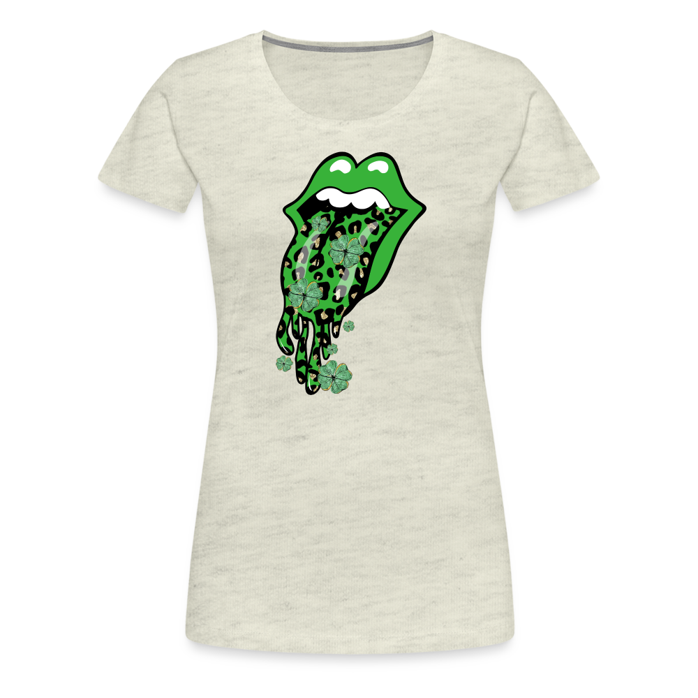 Mouth Full O' Luck - Women’s Premium T-Shirt - heather oatmeal