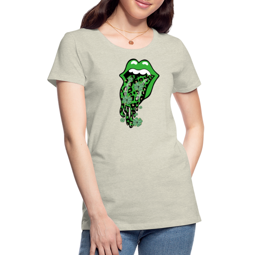 Mouth Full O' Luck - Women’s Premium T-Shirt - heather oatmeal