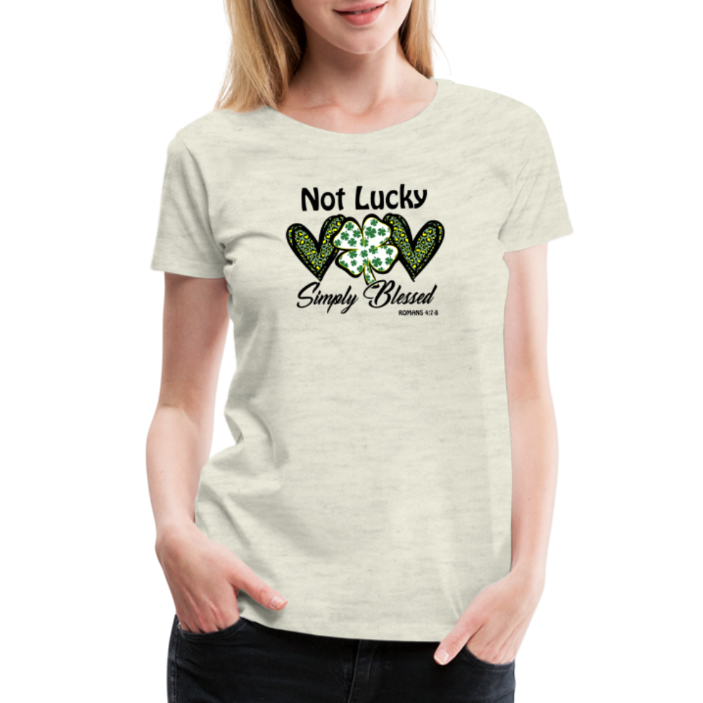 Simply Blessed Irish - Women’s Premium T-Shirt - heather oatmeal