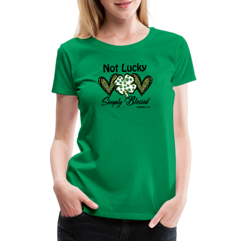 Simply Blessed Irish - Women’s Premium T-Shirt - kelly green