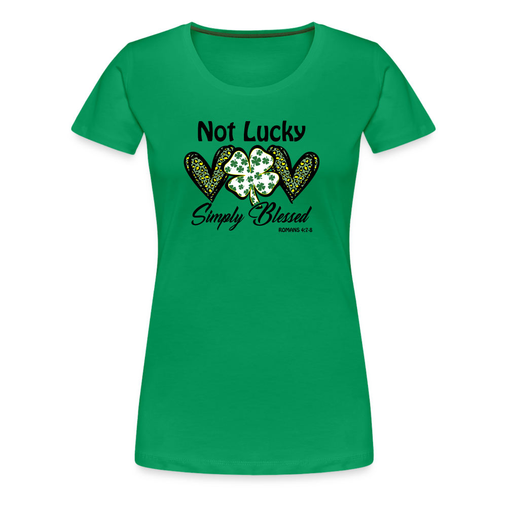 Simply Blessed Irish - Women’s Premium T-Shirt - kelly green