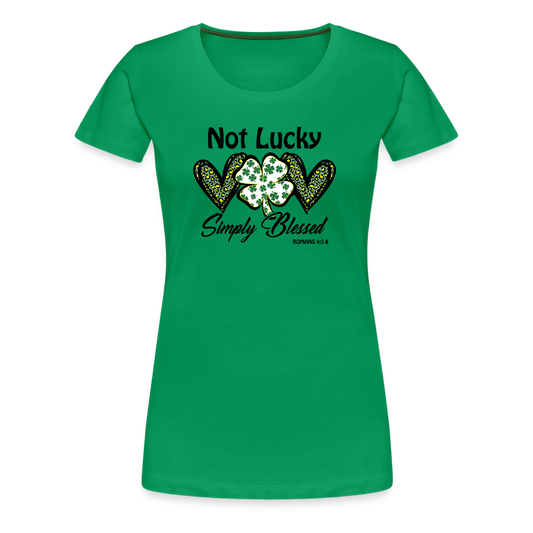 Simply Blessed Irish - Women’s Premium T-Shirt - kelly green