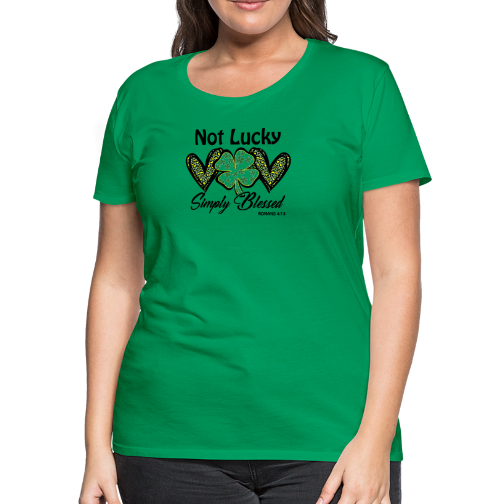 Simply Blessed Irish - Women’s Premium T-Shirt - kelly green