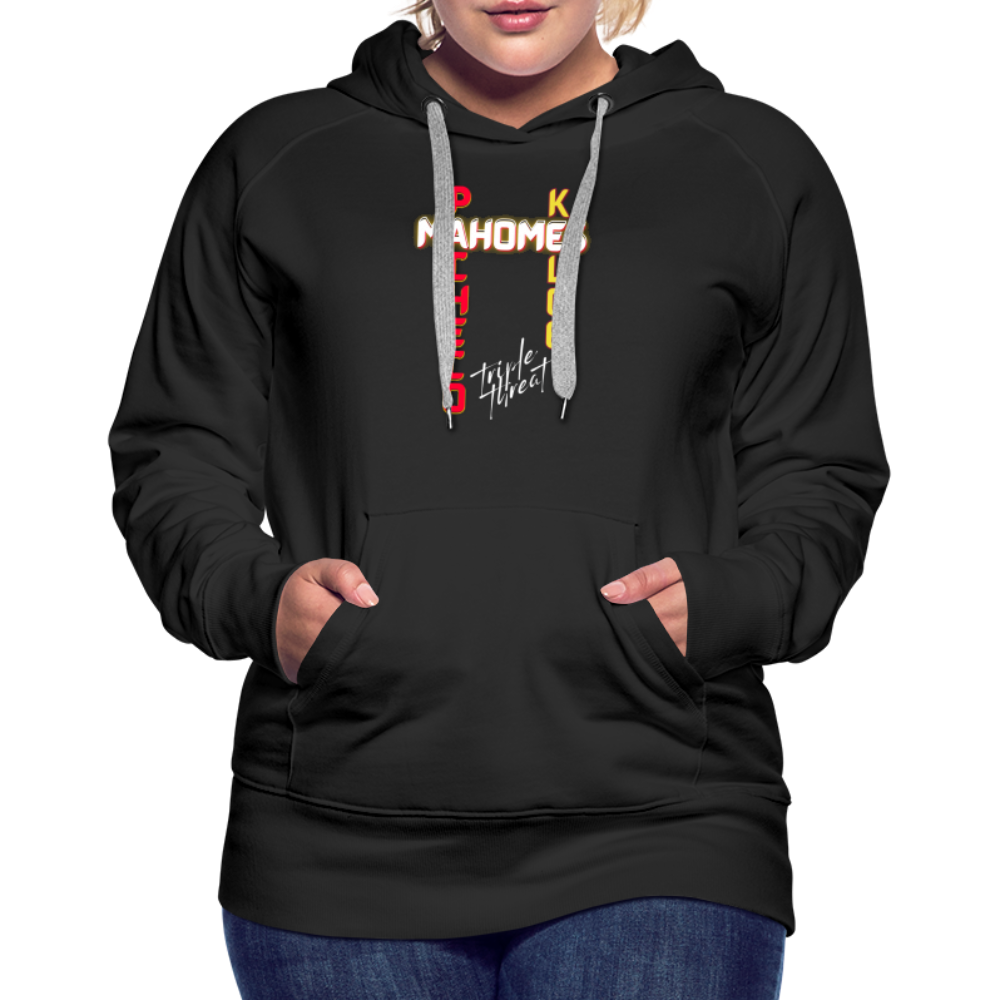 Triple Threat Chiefs - Women’s Premium Hoodie - black