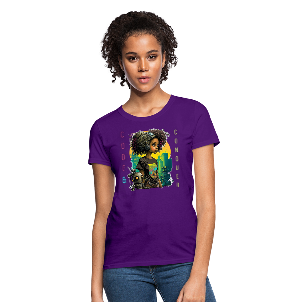 Code & Conquer - Women's T-Shirt - purple