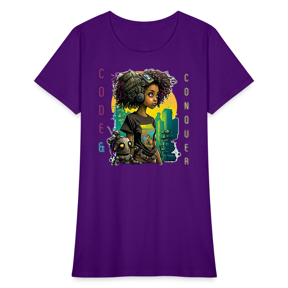 Code & Conquer - Women's T-Shirt - purple