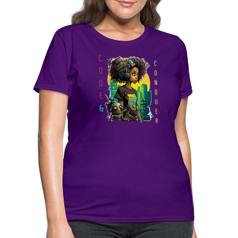 Code & Conquer - Women's T-Shirt - purple