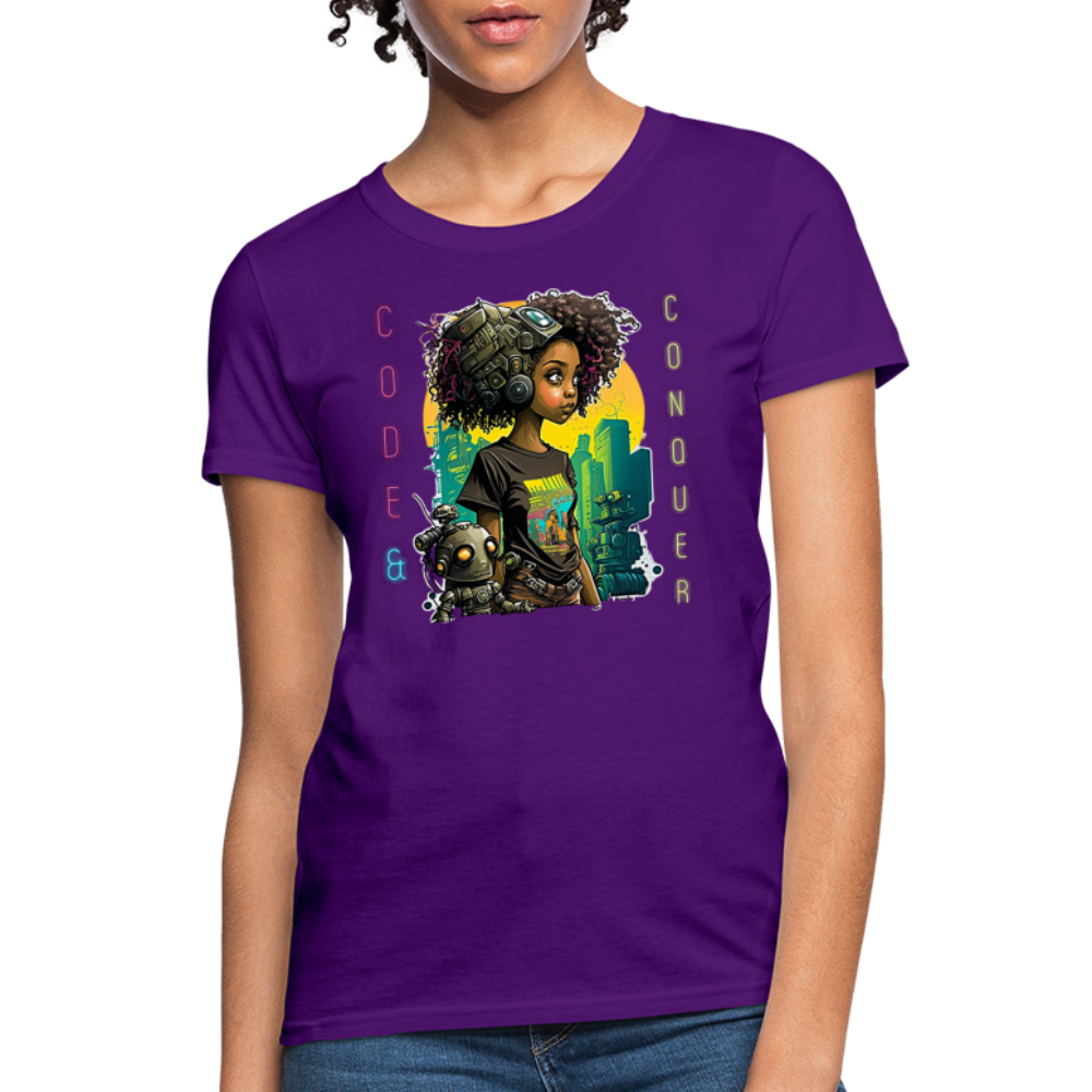 Code & Conquer - Women's T-Shirt - purple