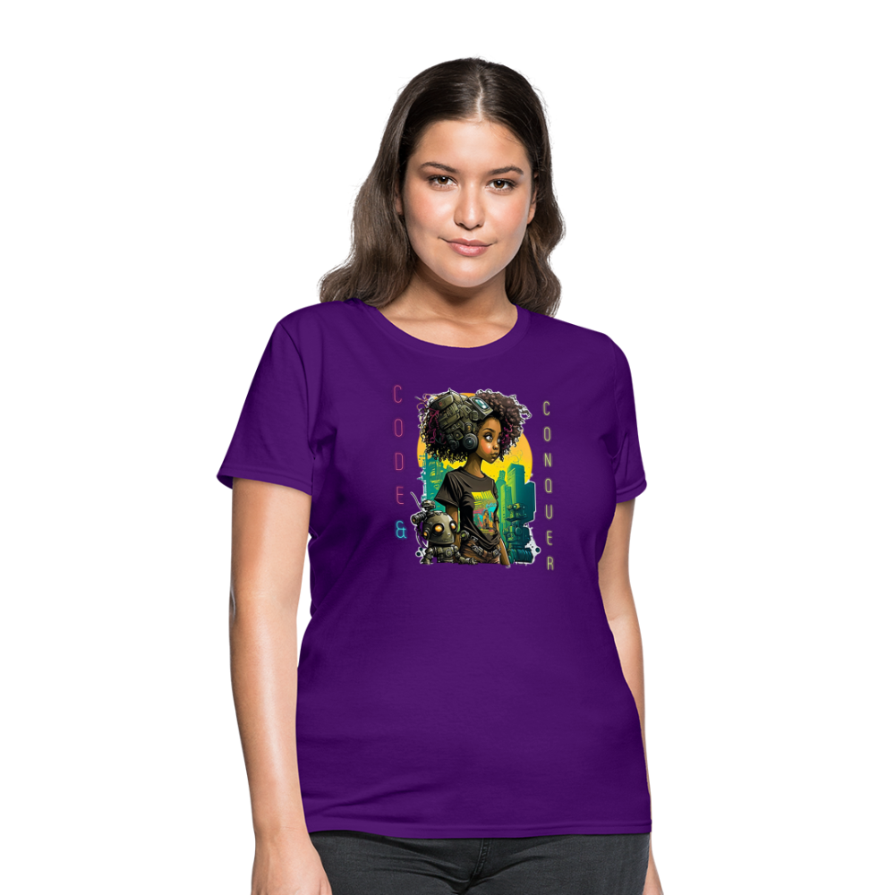 Code & Conquer - Women's T-Shirt - purple