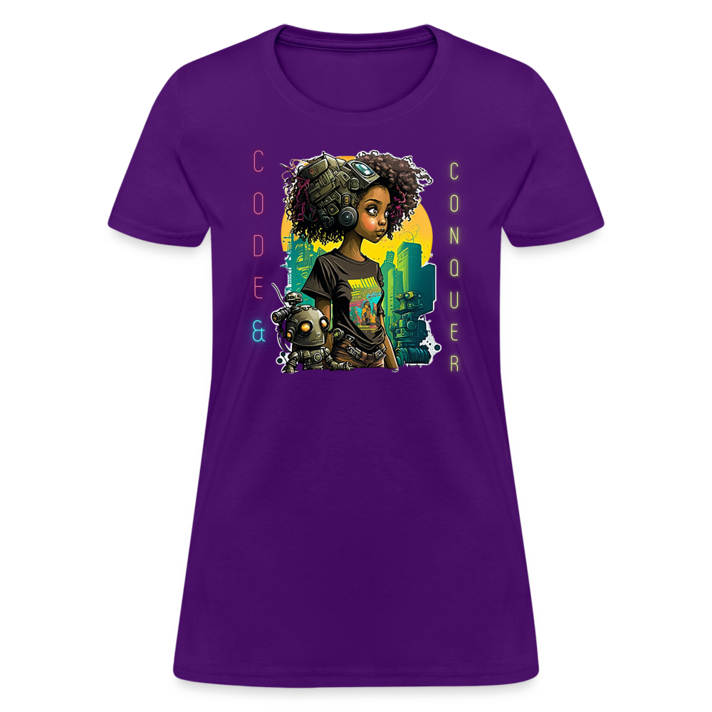 Code & Conquer - Women's T-Shirt - purple