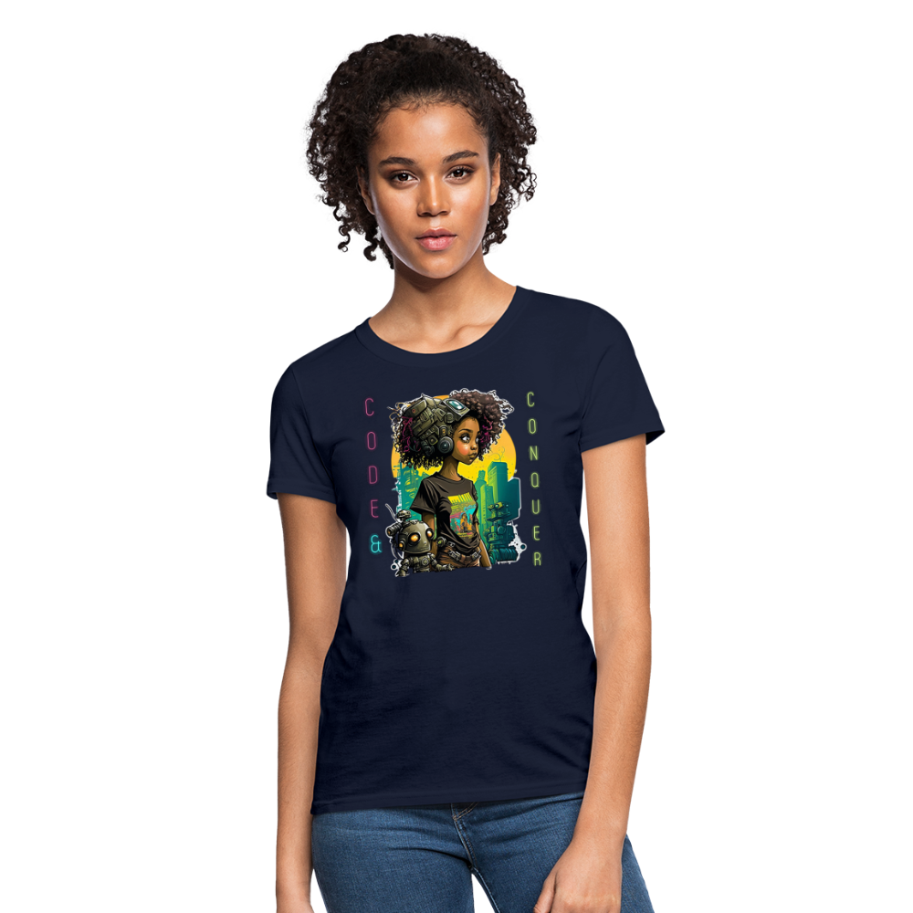 Code & Conquer - Women's T-Shirt - navy