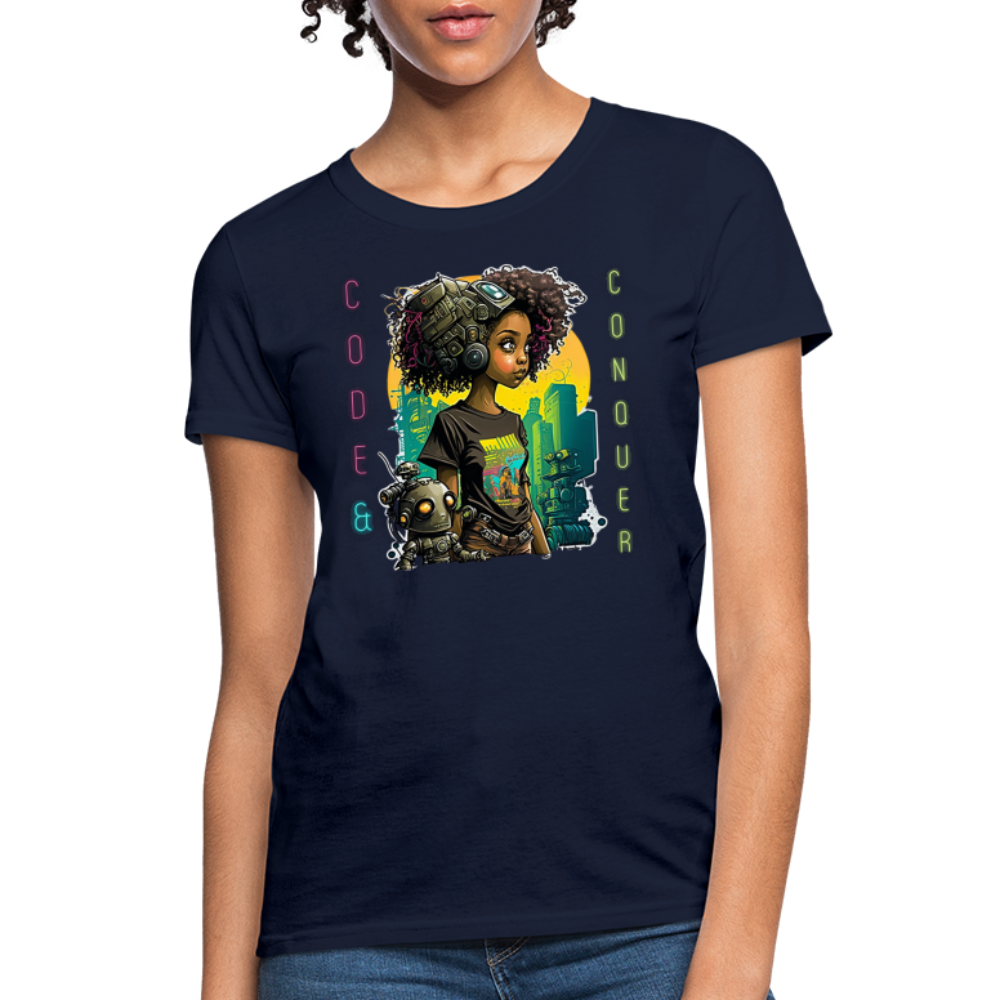 Code & Conquer - Women's T-Shirt - navy