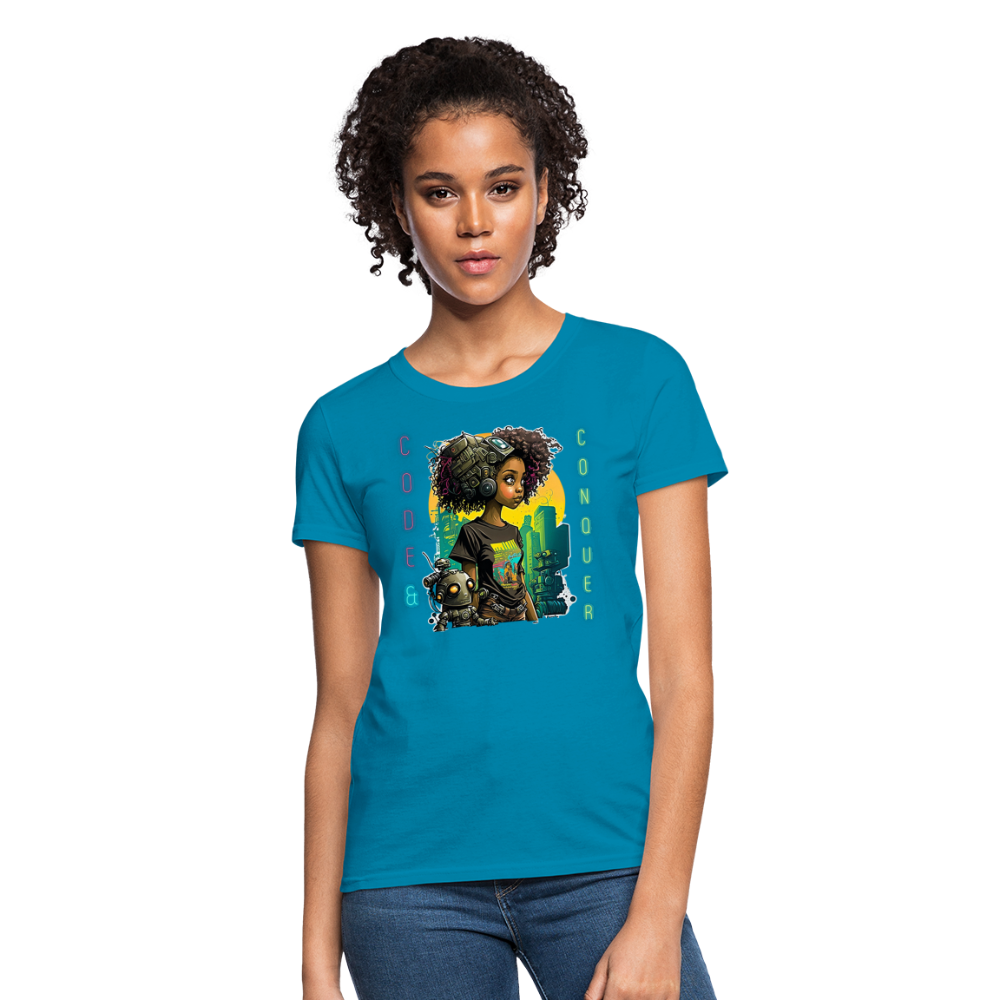 Code & Conquer - Women's T-Shirt - turquoise