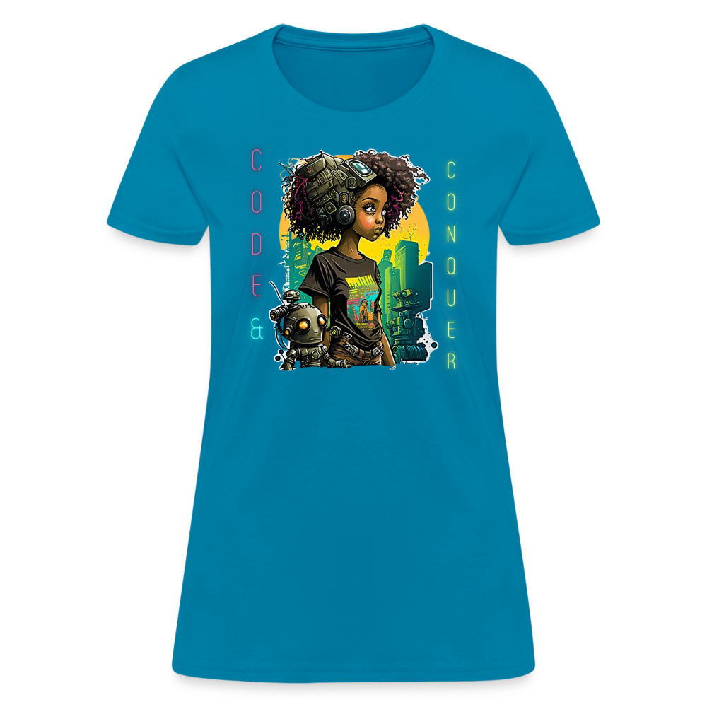 Code & Conquer - Women's T-Shirt - turquoise