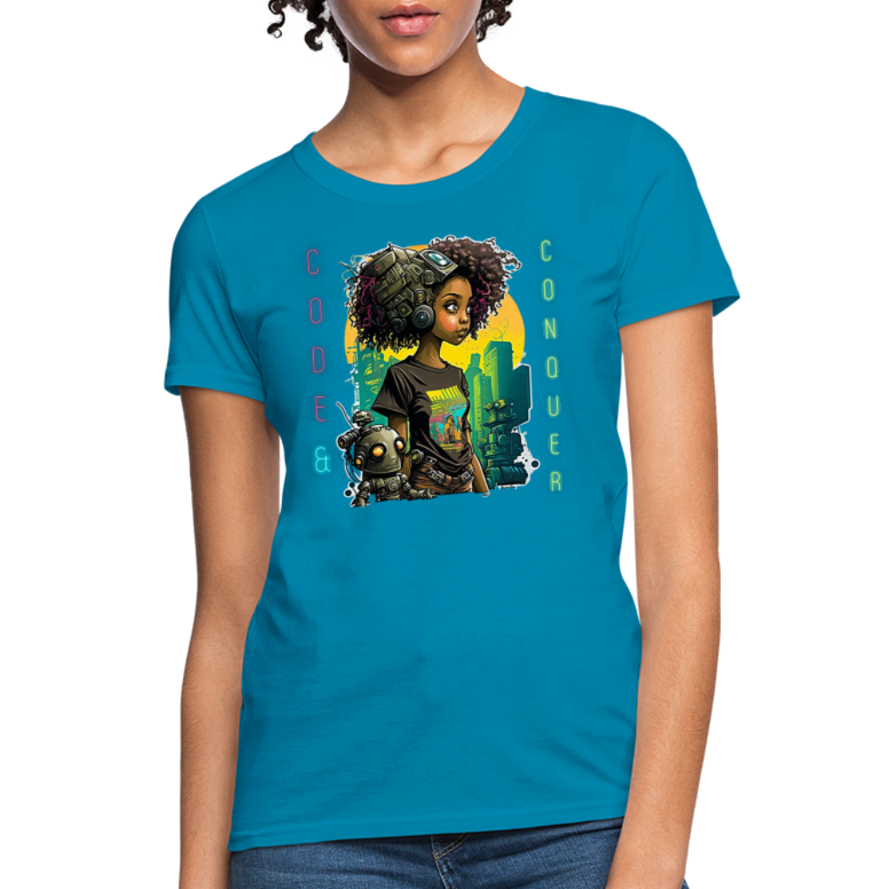 Code & Conquer - Women's T-Shirt - turquoise