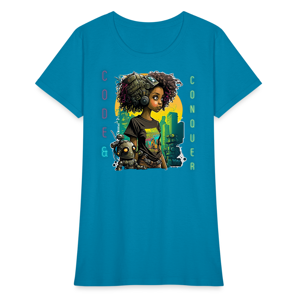 Code & Conquer - Women's T-Shirt - turquoise