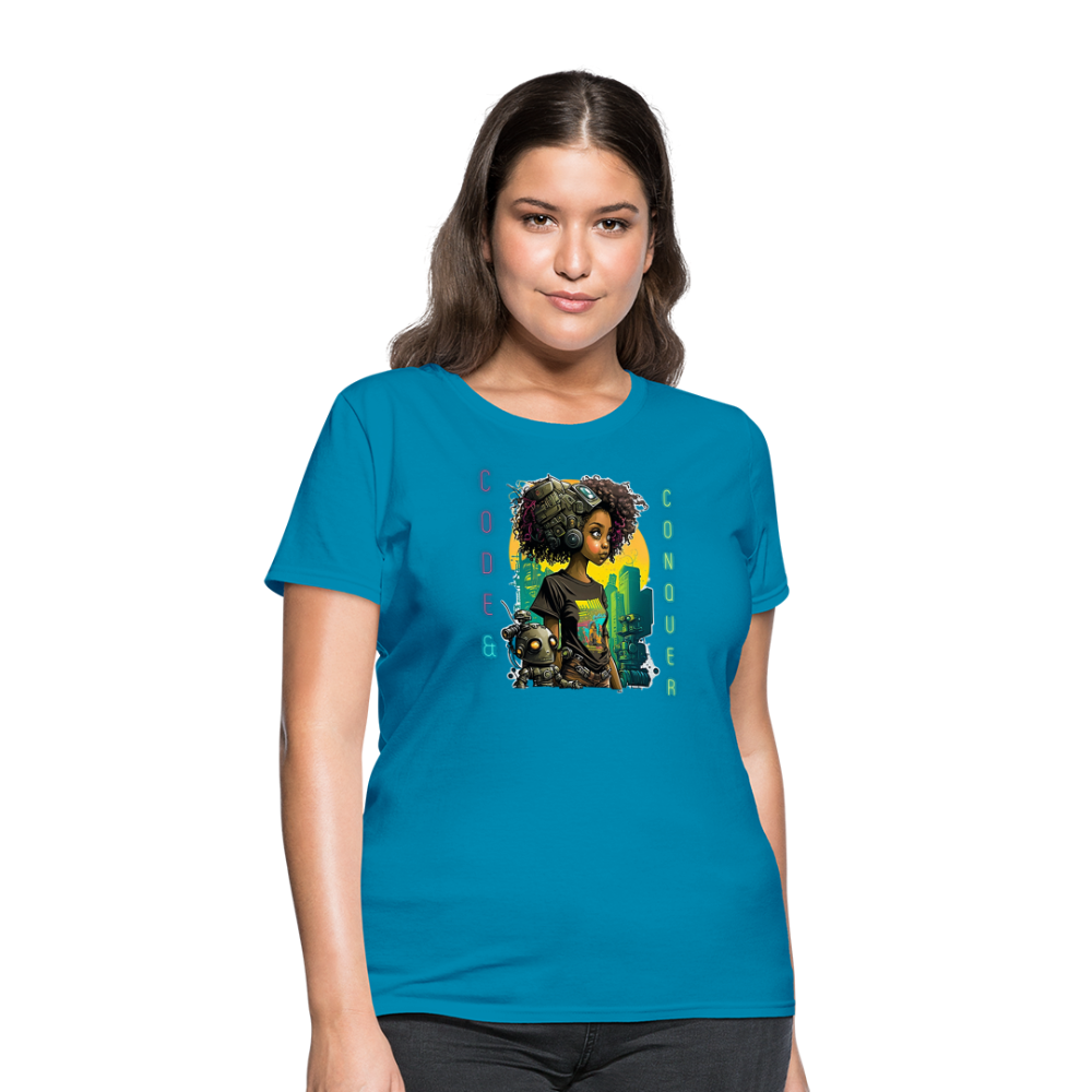 Code & Conquer - Women's T-Shirt - turquoise