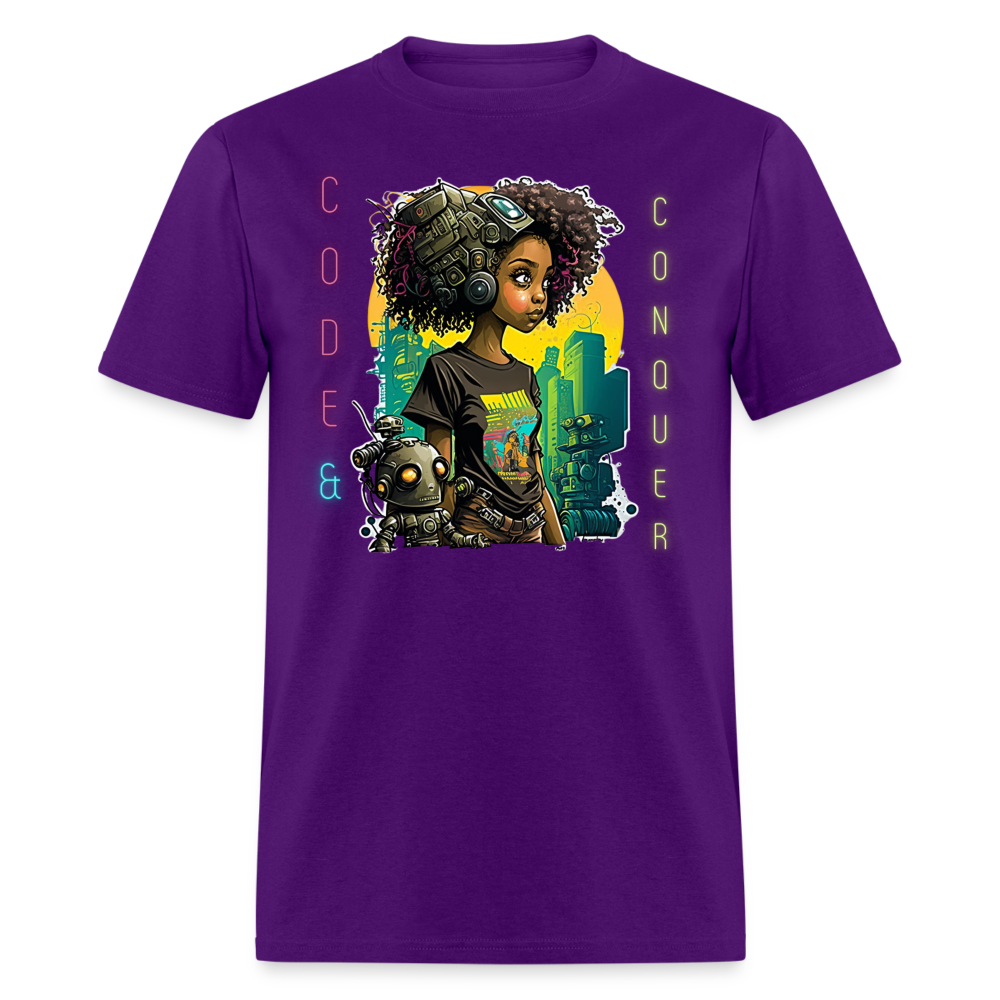 Code & Conquer - Unisex Classic T-Shirt - purple