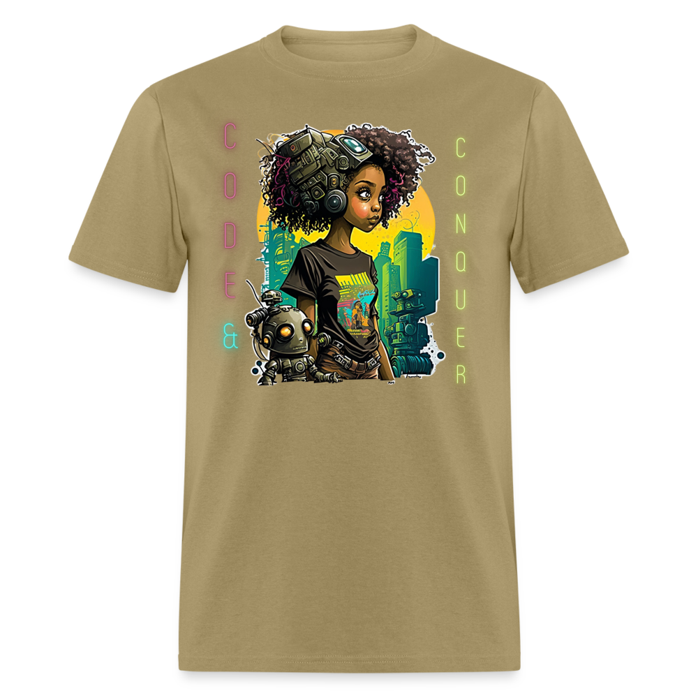 Code & Conquer - Unisex Classic T-Shirt - khaki