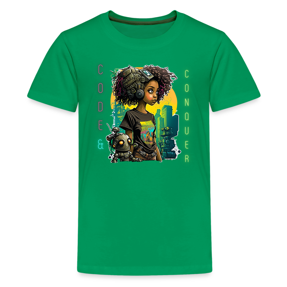 Code & Conquer - Kids' Premium T-Shirt - kelly green