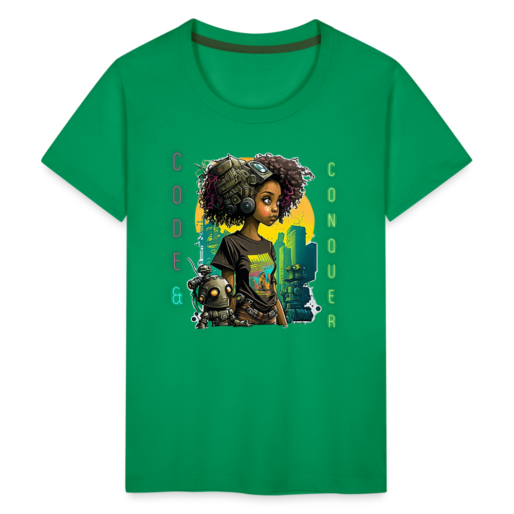 Code & Conquer - Kids' Premium T-Shirt - kelly green