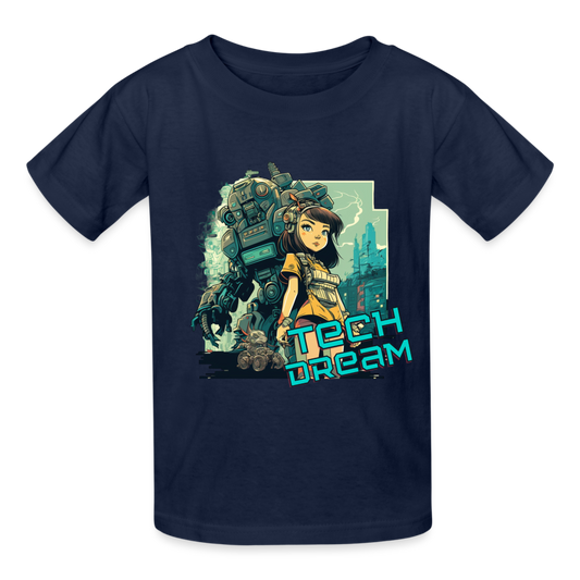 Tech Dream - Gildan Ultra Cotton Youth T-Shirt - navy