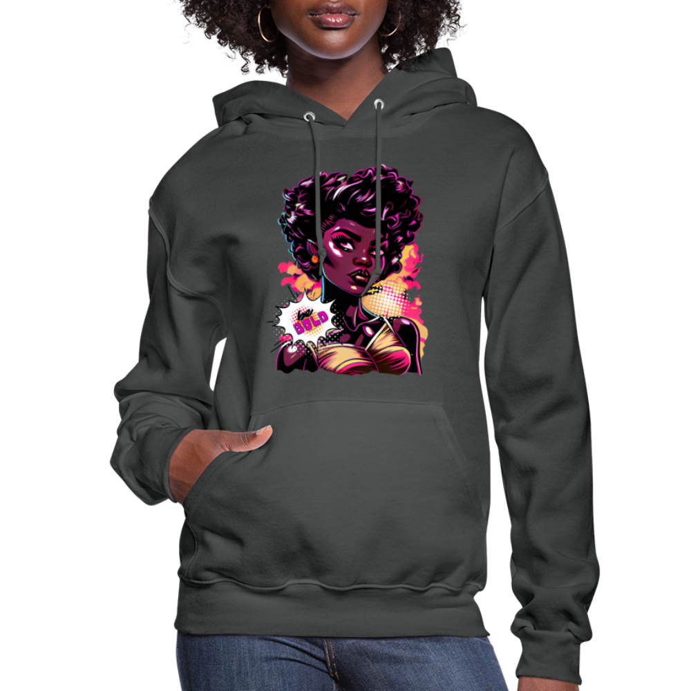 Ms. POPular's "BE BOLD" - Women's Hoodie - asphalt