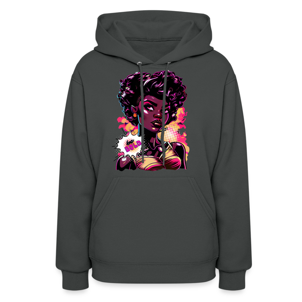 Ms. POPular's "BE BOLD" - Women's Hoodie - asphalt