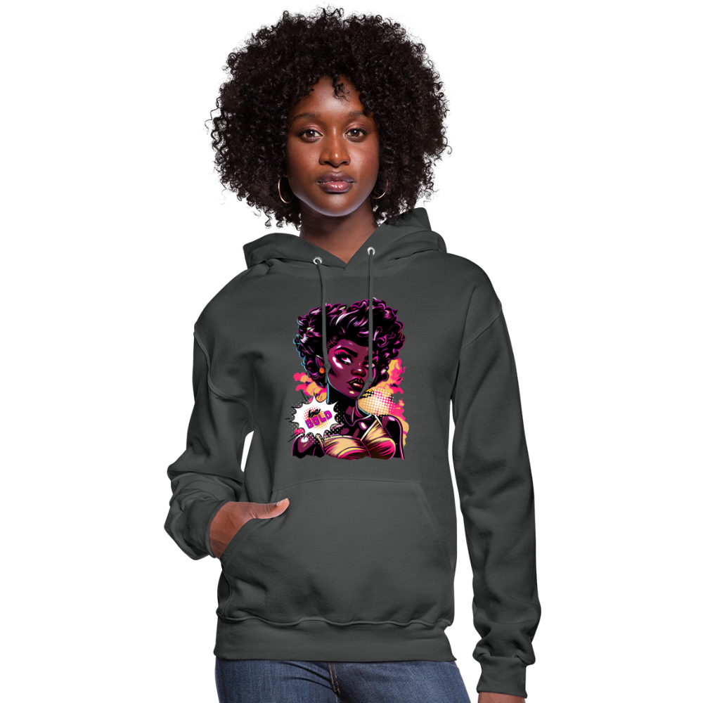 Ms. POPular's "BE BOLD" - Women's Hoodie - asphalt