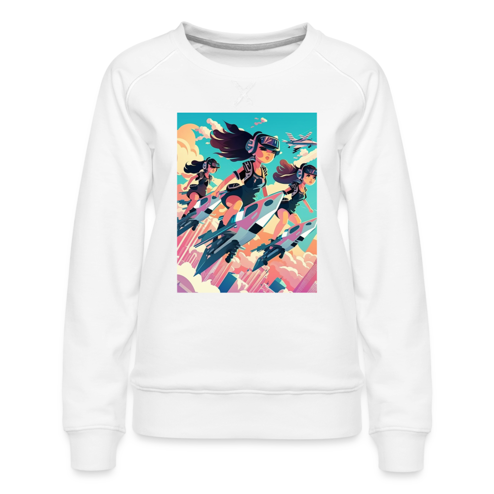 Jetsetter 3K - Women’s Premium Sweatshirt - white