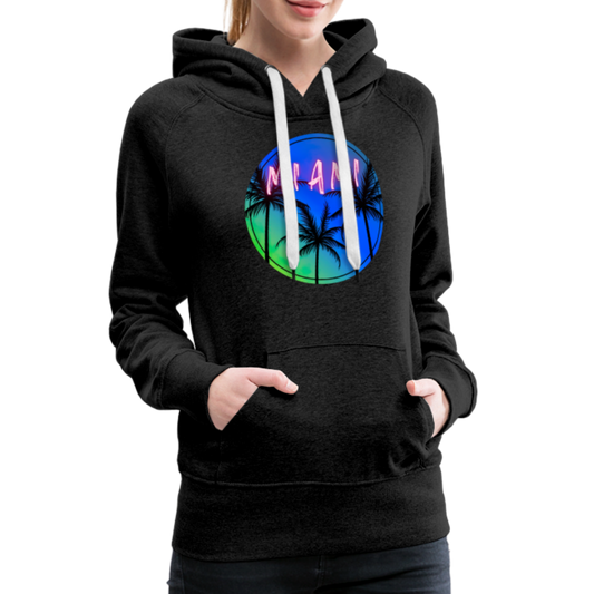 Electric MIAMI - Women’s Premium Hoodie - charcoal grey