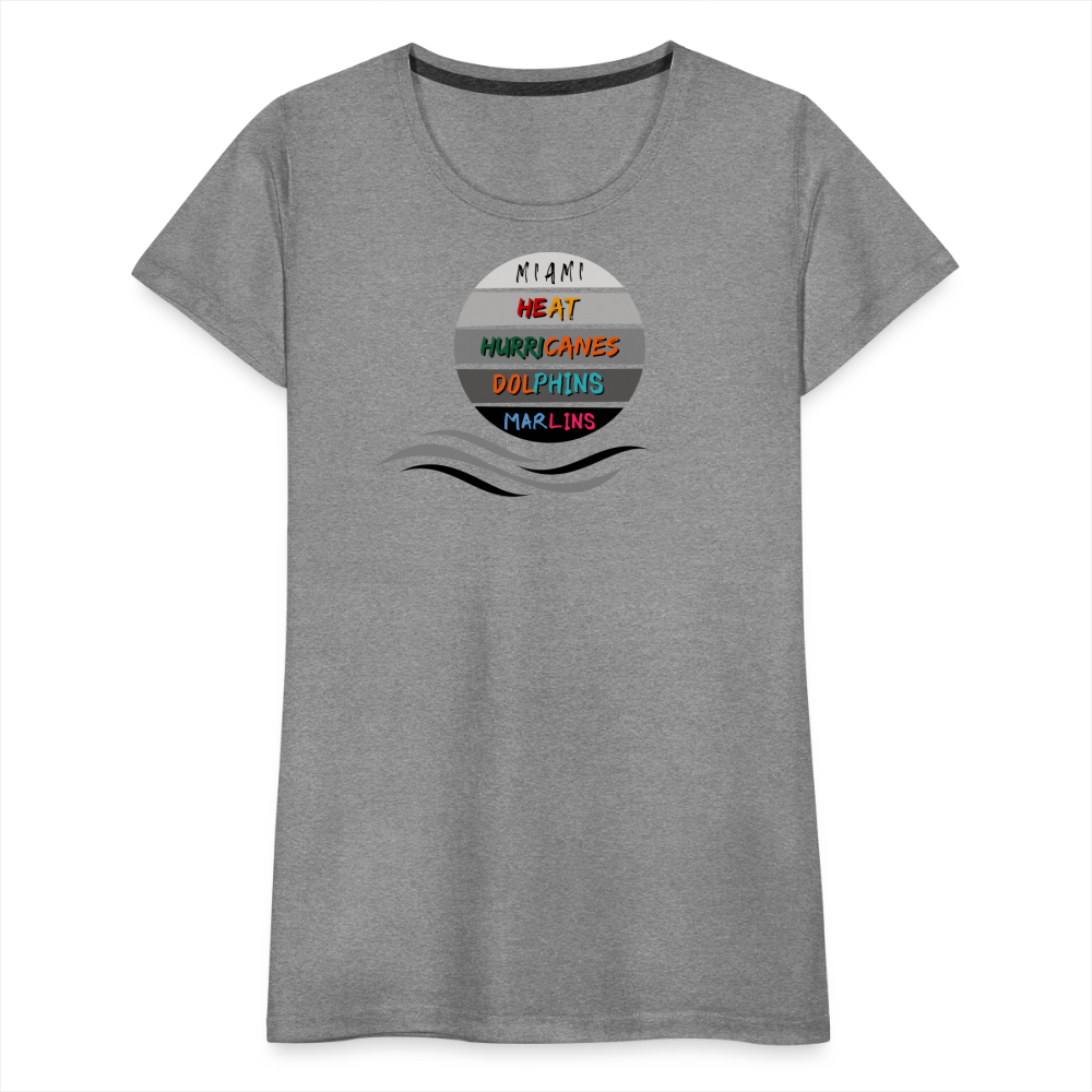 Miami Fanatic - Women’s Premium T-Shirt - heather gray