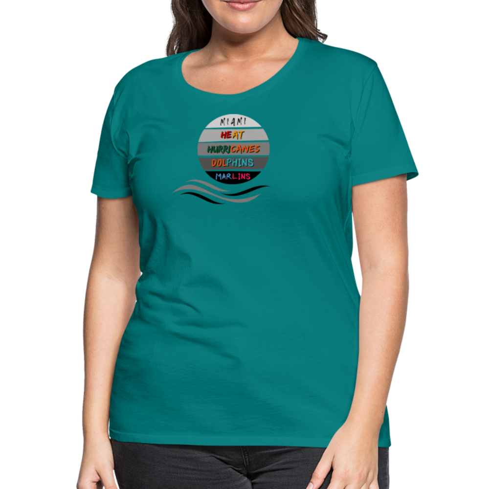 Miami Fanatic - Women’s Premium T-Shirt - teal