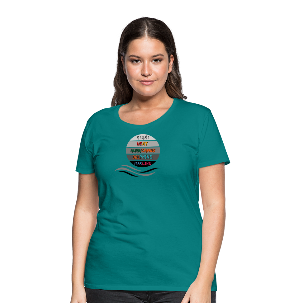 Miami Fanatic - Women’s Premium T-Shirt - teal