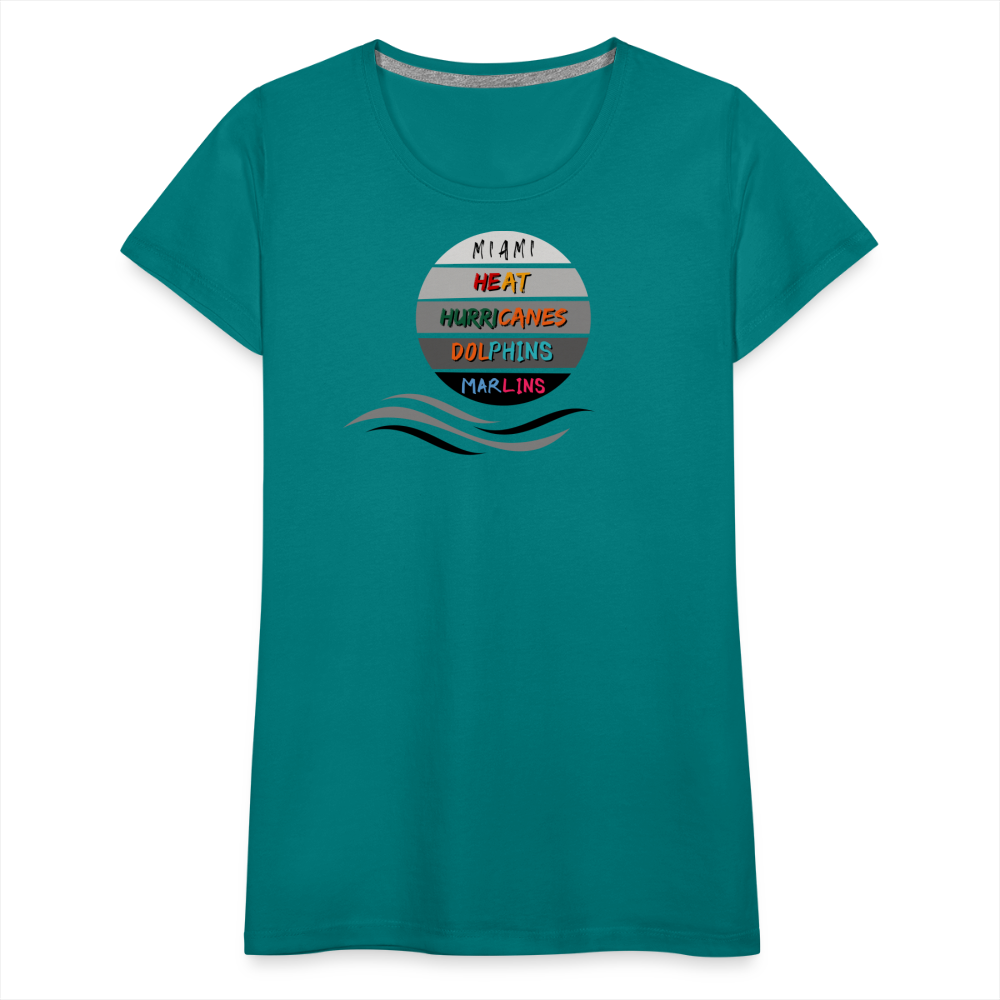 Miami Fanatic - Women’s Premium T-Shirt - teal