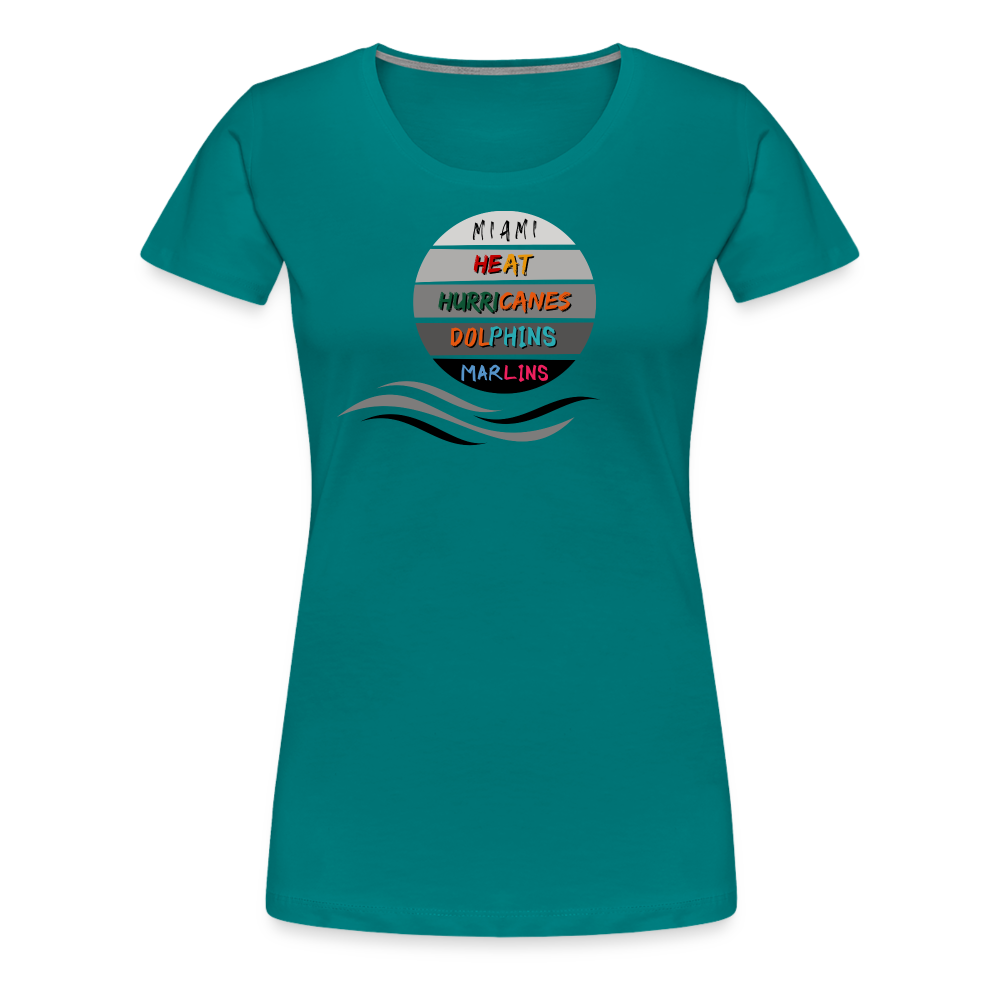 Miami Fanatic - Women’s Premium T-Shirt - teal