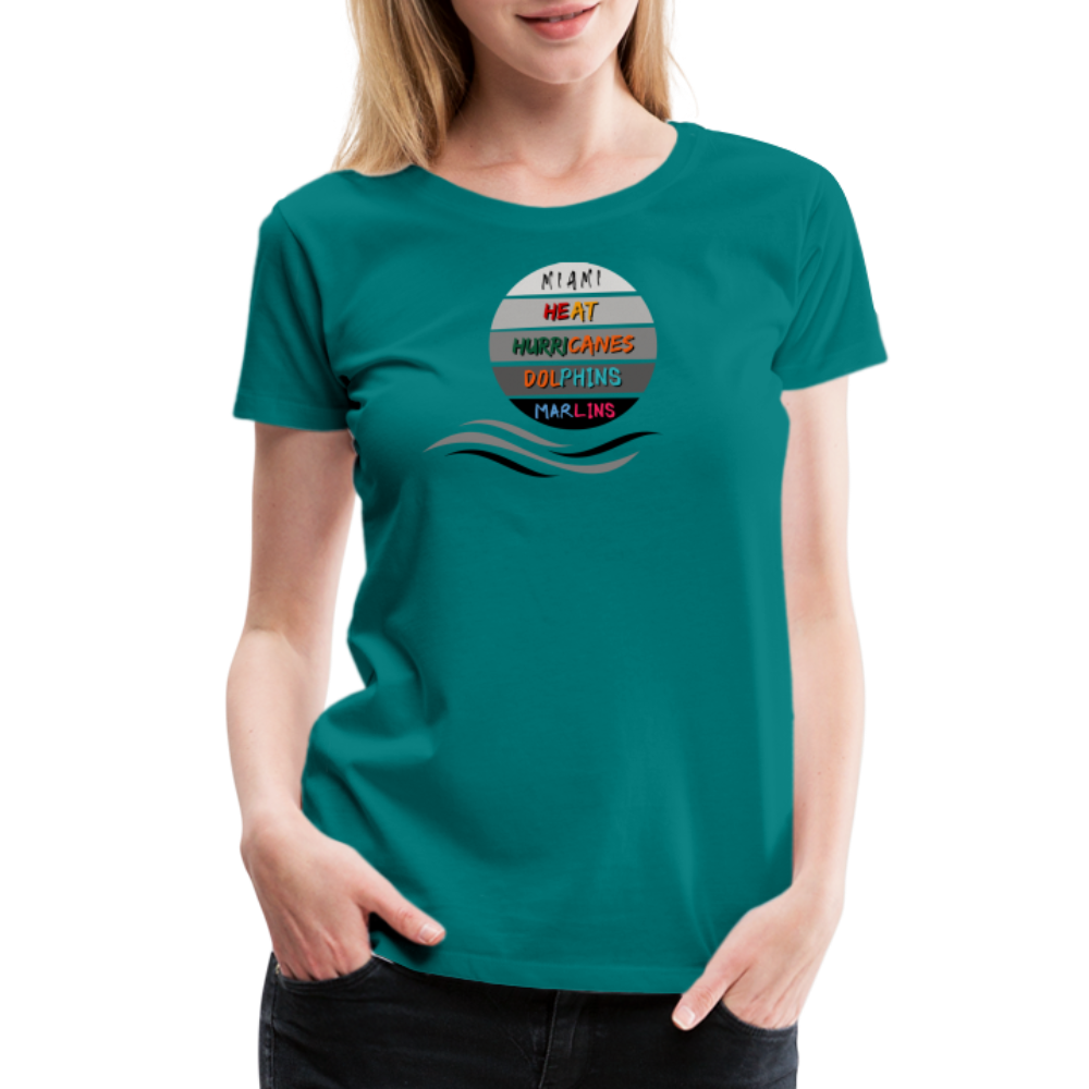 Miami Fanatic - Women’s Premium T-Shirt - teal