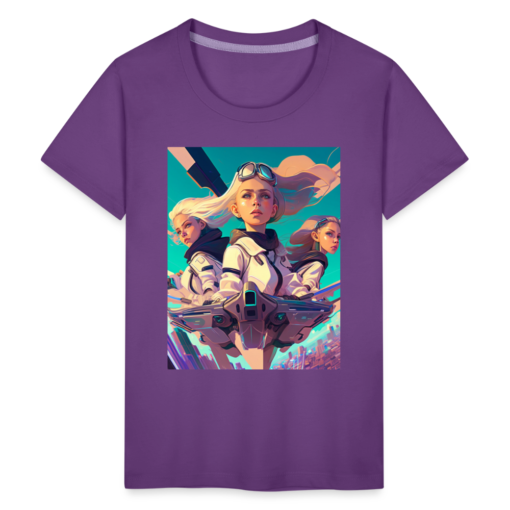 Blonde & Brave - Kids' Premium T-Shirt - purple