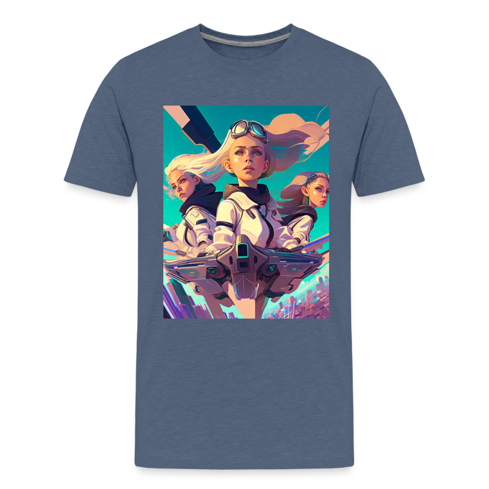 Blonde & Brave - Kids' Premium T-Shirt - heather blue