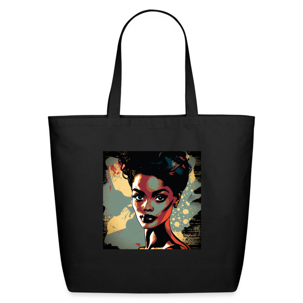 Radiantly Regal Pop Art - Eco-Friendly Cotton Tote - black