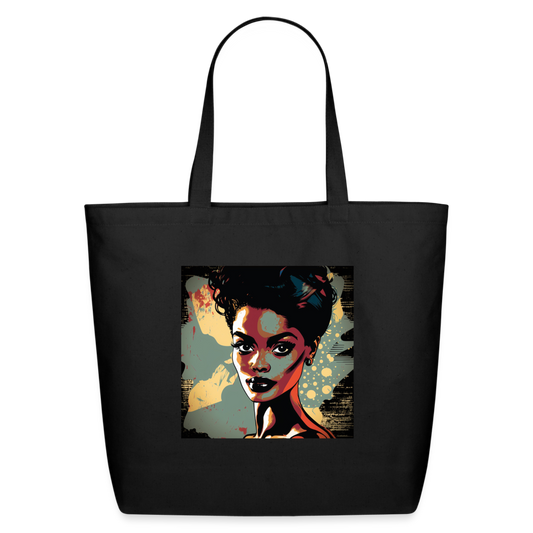 Radiantly Regal Pop Art - Eco-Friendly Cotton Tote - black