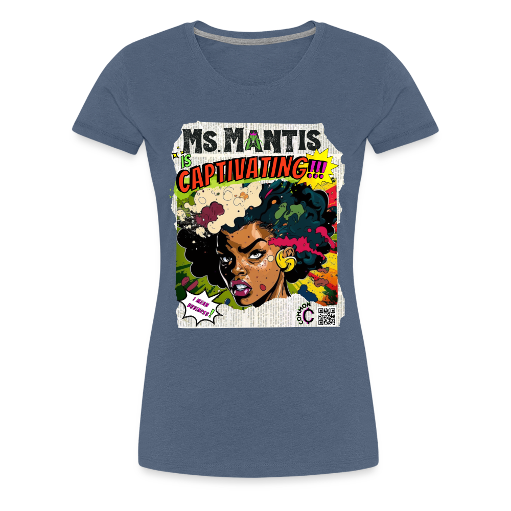 Ms. Mantis - Women’s Premium T-Shirt - heather blue