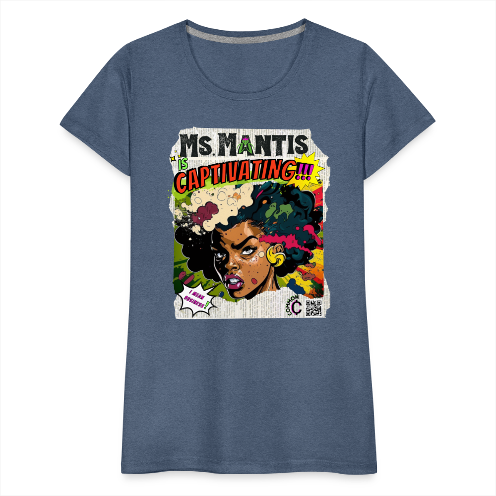 Ms. Mantis - Women’s Premium T-Shirt - heather blue