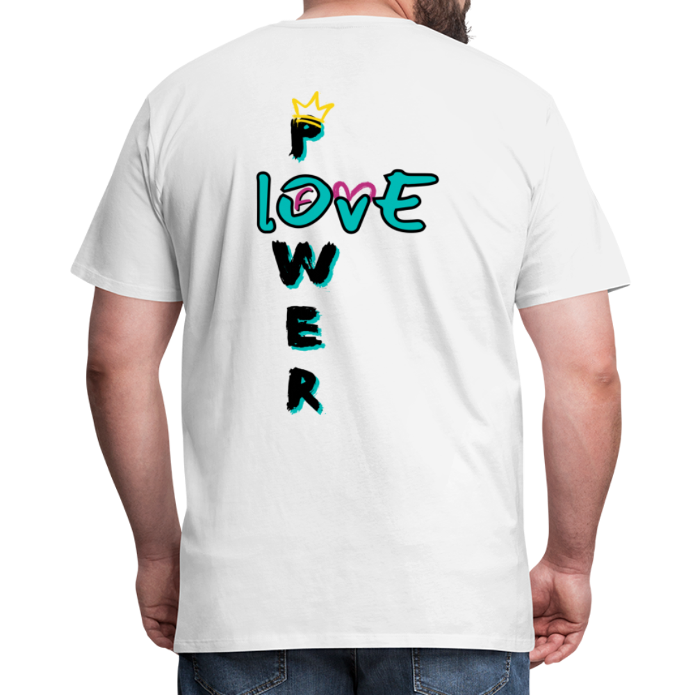 Power of Love - 2-Sided Men's Premium T-Shirt - white