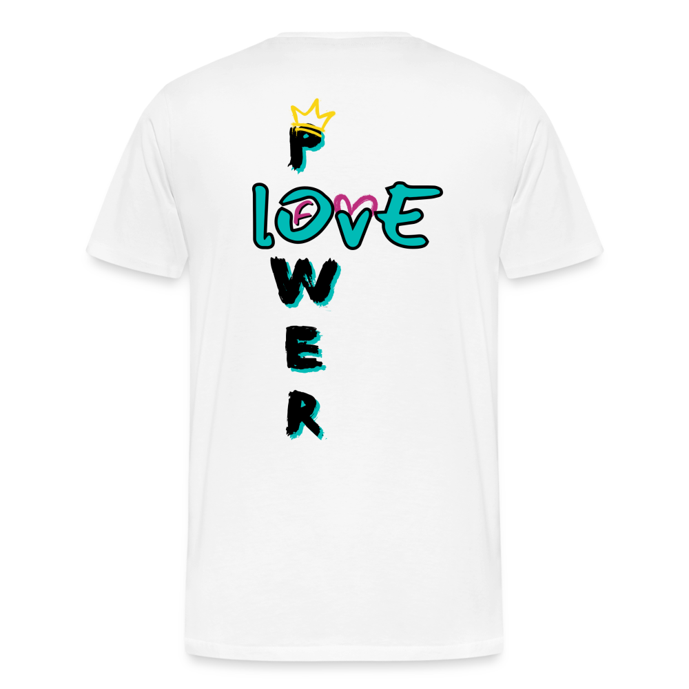 Power of Love - 2-Sided Men's Premium T-Shirt - white