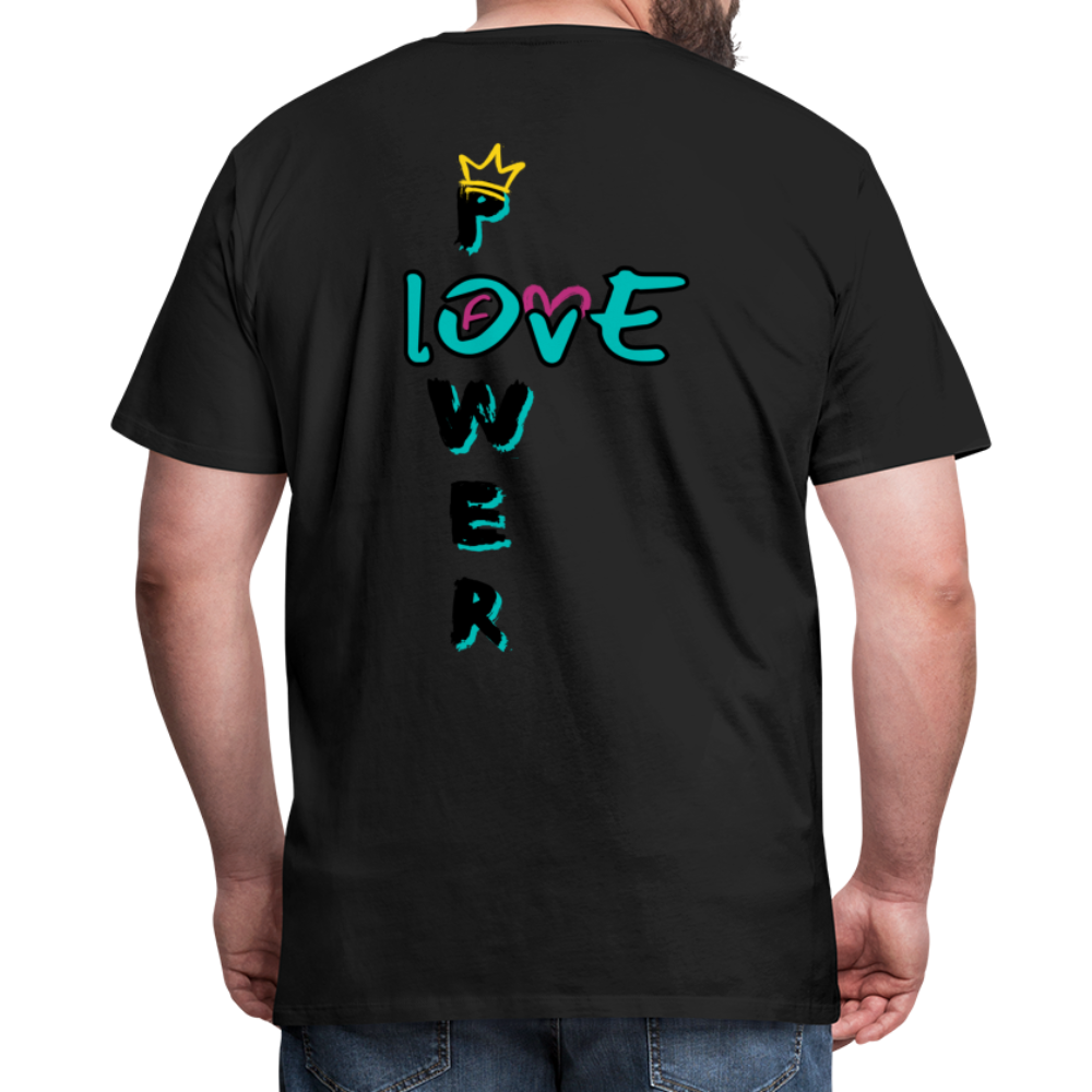 Power of Love - 2-Sided Men's Premium T-Shirt - black