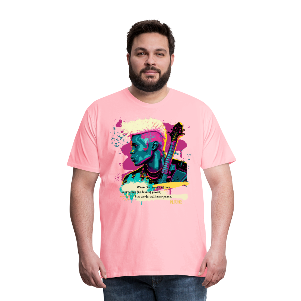 Power of Love - 2-Sided Men's Premium T-Shirt - pink