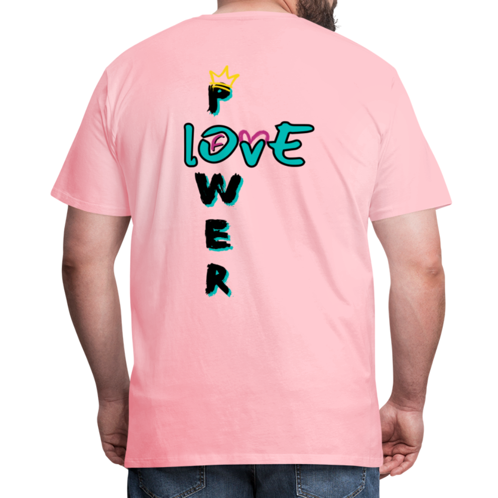 Power of Love - 2-Sided Men's Premium T-Shirt - pink